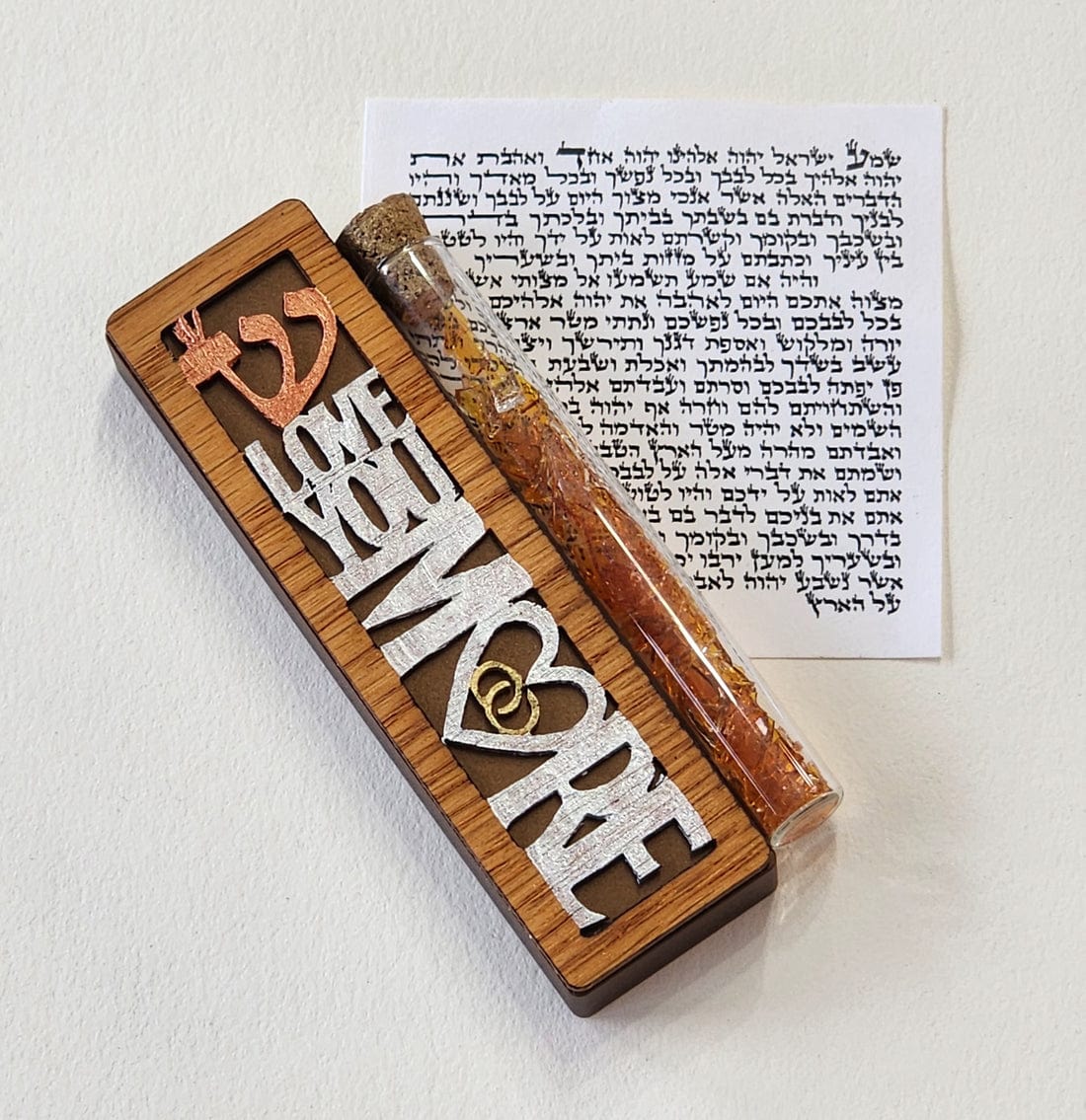 Love You More Smash Glass Mezuzah by Glenn Grubard - (Bronze or Black)、mySite、topwebapps