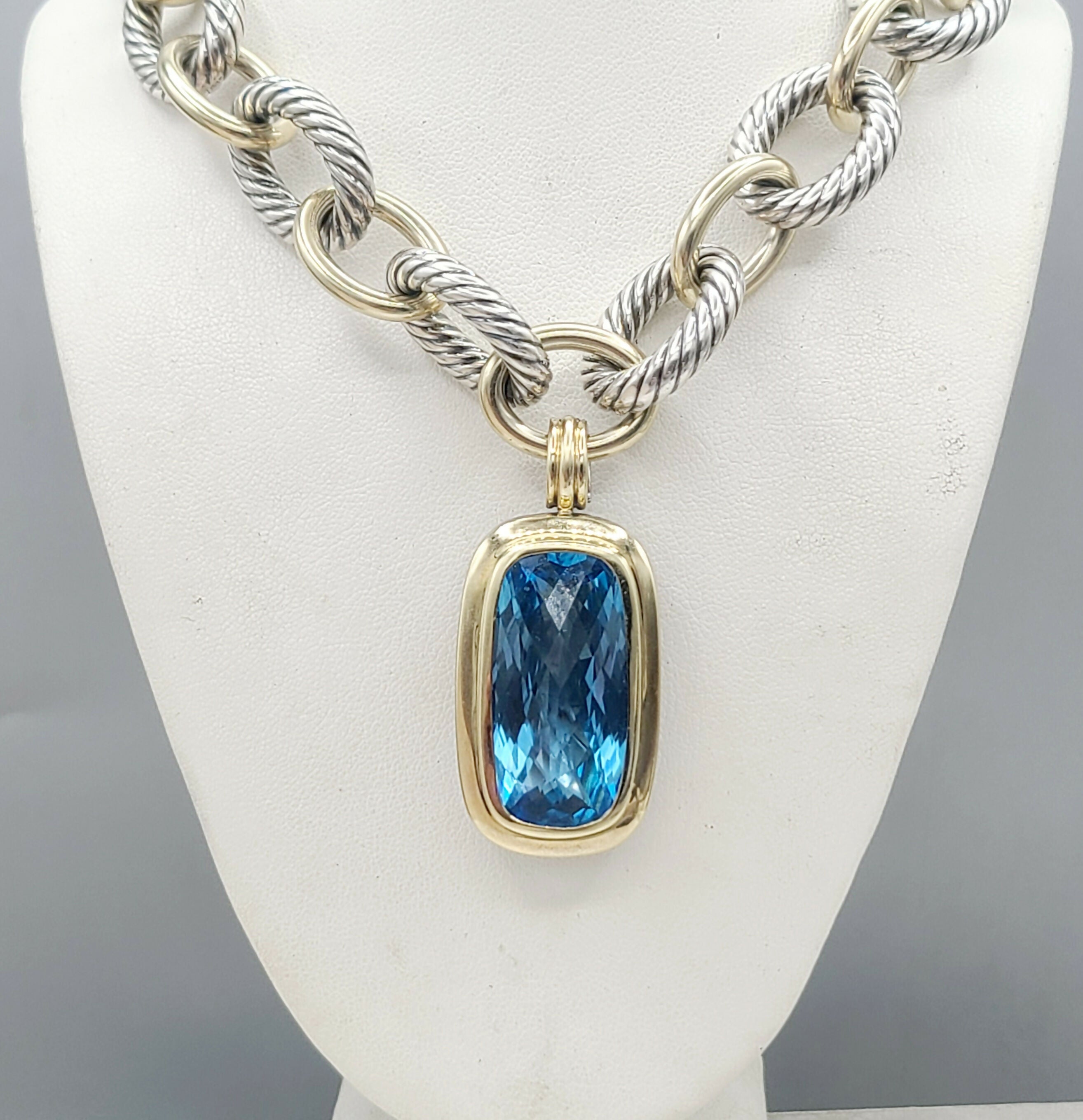 David Yurman Jumbo Albion Elongated Pendant 鈥?Blue Topaz、mySite、hinf8tx79