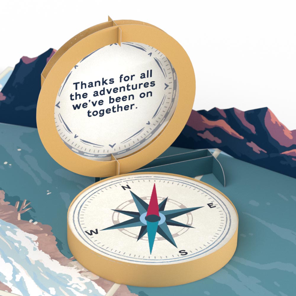 Husband Happy Father’s Day Compass Pop-Up Card、mySite、solidvoid