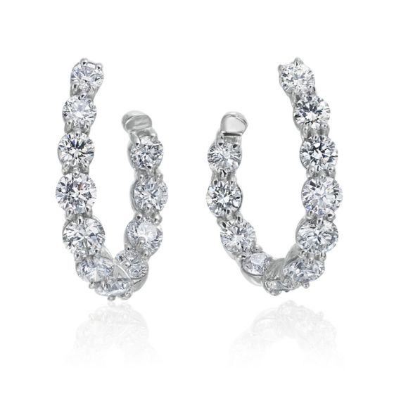 Gumuchian New Moon 18kt Gold and Diamond Curve Hoops、mySite、hinf8tx79
