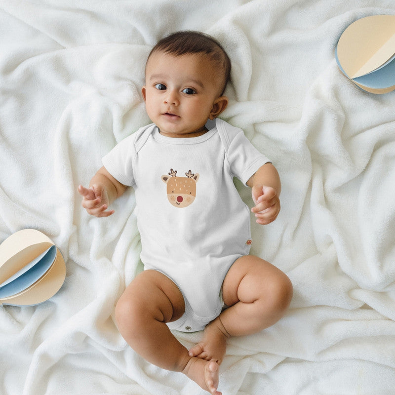 Baby Bamboo Bodysuit | Reindeer Printed | Off-White、mySite、camillekostekn