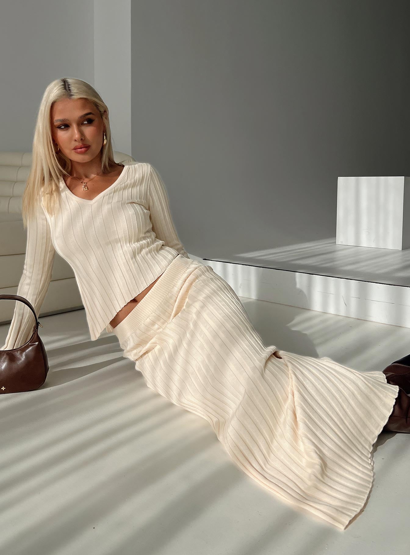 Ozias Knit Set Cream、mySite、solidvoid