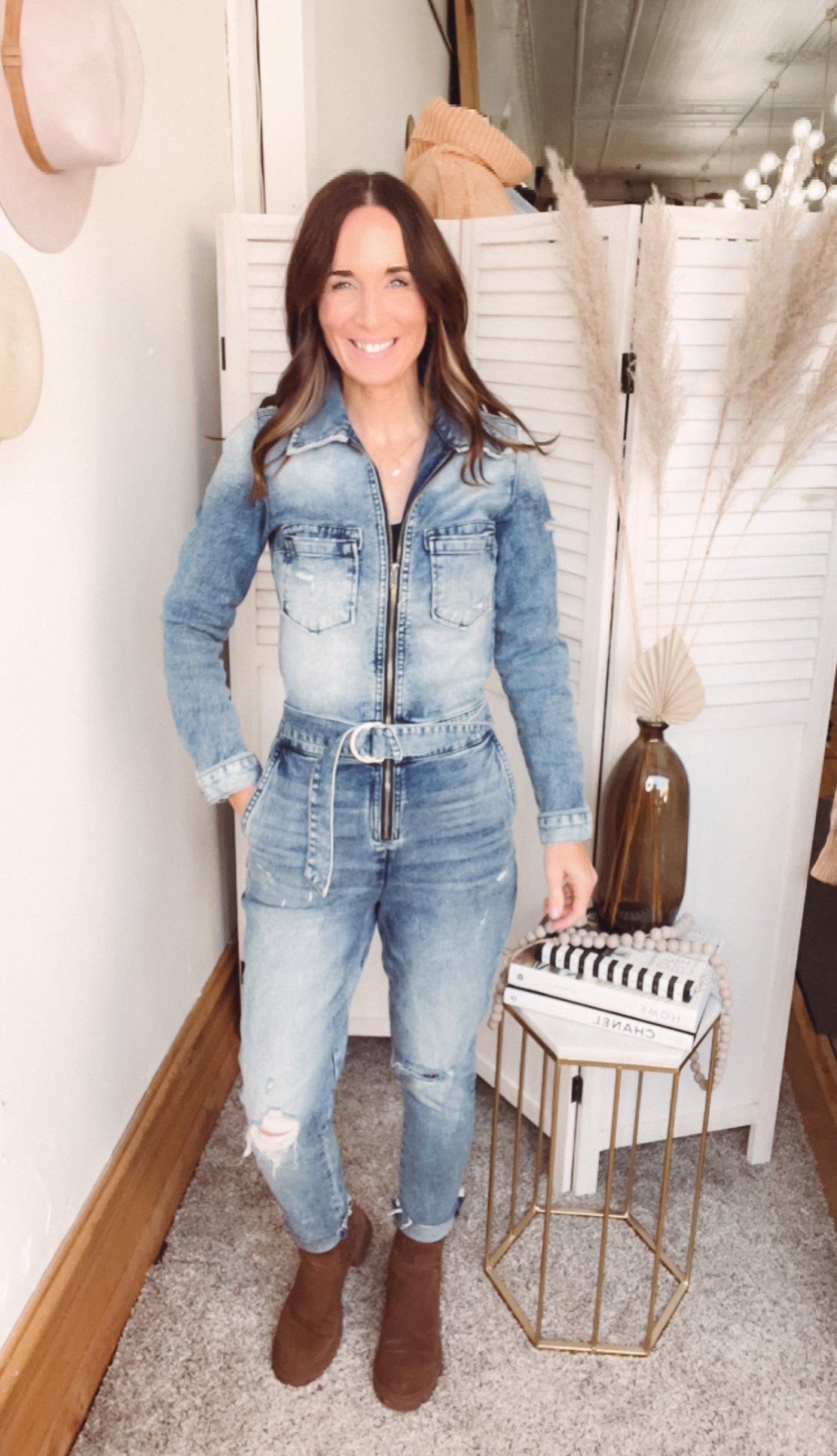 KUT from the Kloth Zip Up Denim Jumpsuit、mySite、garagedoors4me