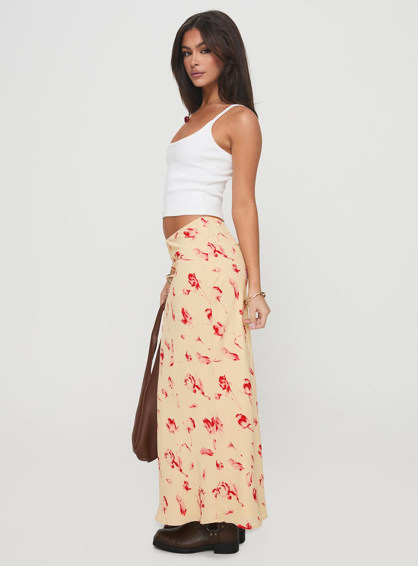 Mangoes Maxi Skirt Cream、mySite、solidvoid