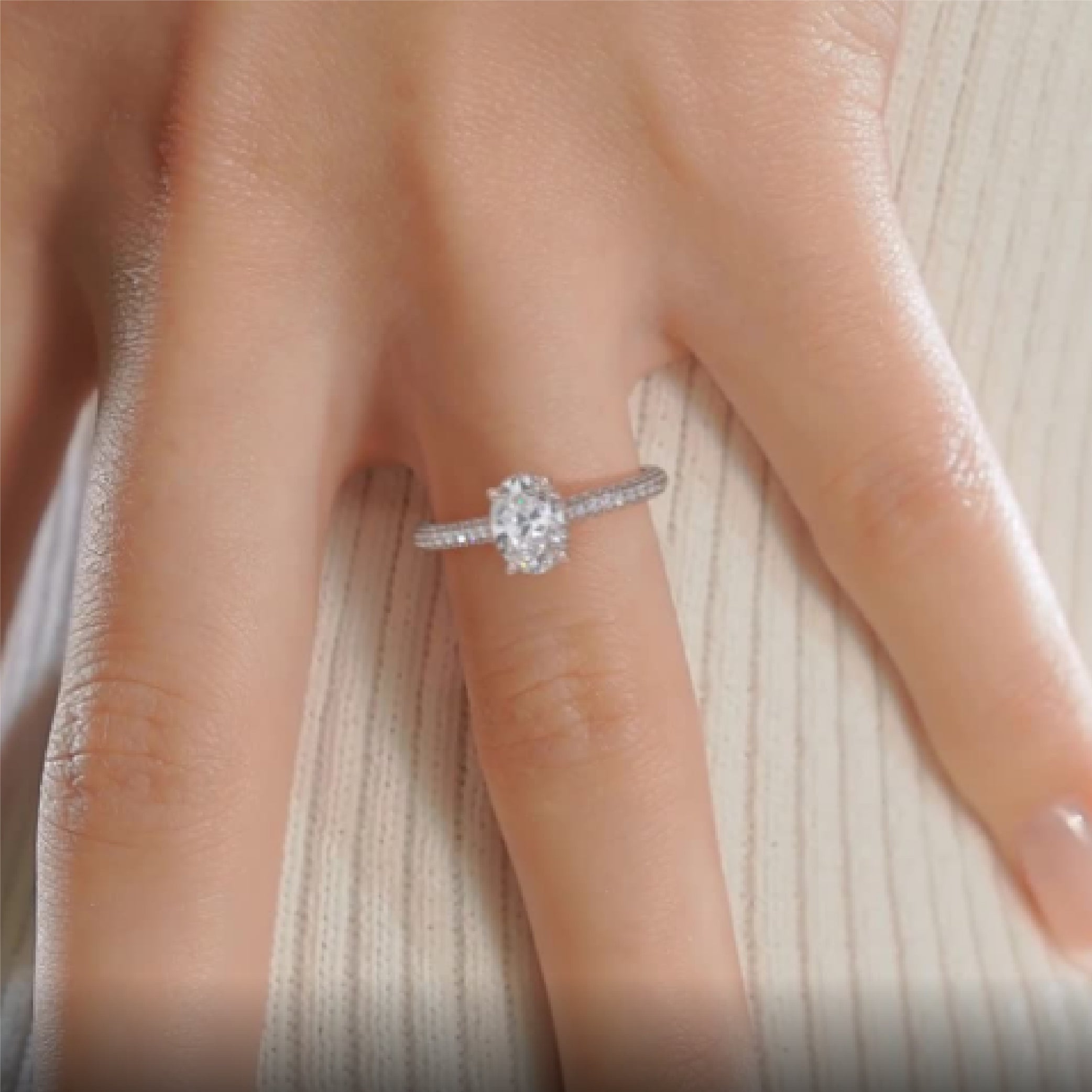 Rebecca Lab Grown Diamond Ring -14K Rose Gold、mySite、hinf8tx79