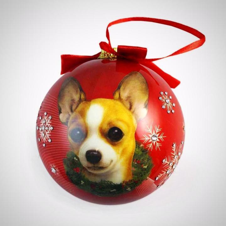 Jimmy Crystal Dog Christmas Ornaments-Dachshund, Chihuahua, French Bulldog*、mySite、g9winljtr