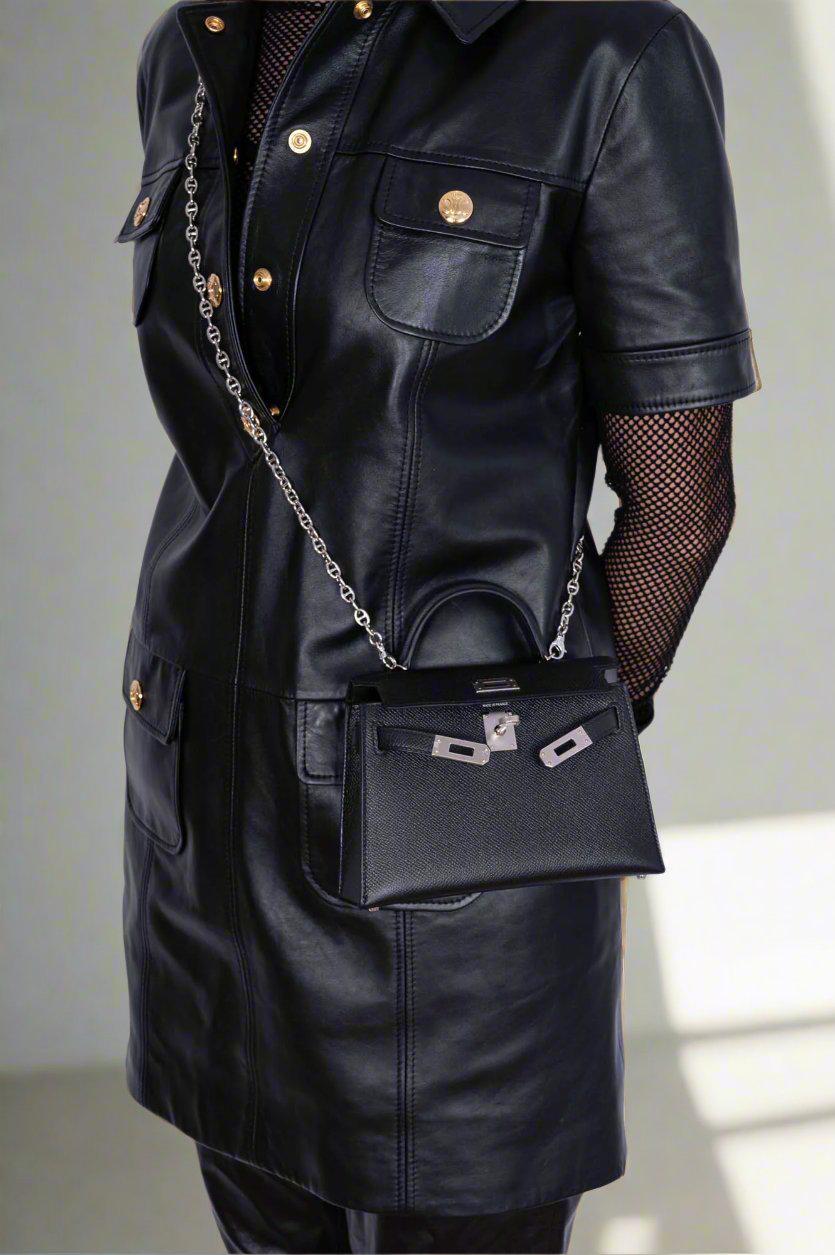 Hermès Kelly 20 Mini II Sellier Black Epsom Palladium、mySite、garminoutage.com