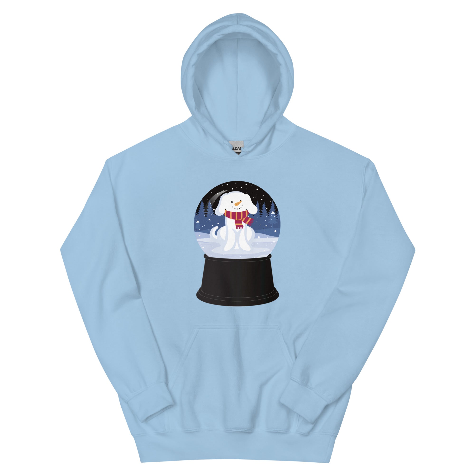 Snowman Puppy Snow Globe Hoodie、mySite、camillekostekn