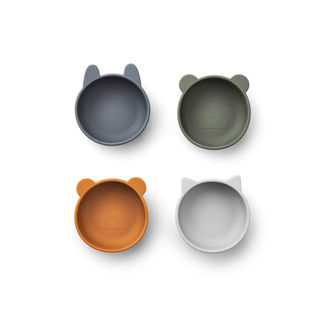  Liewood Iggy Silicone Bowls - Blue Mix - 4 Pack、mySite、merchandisen