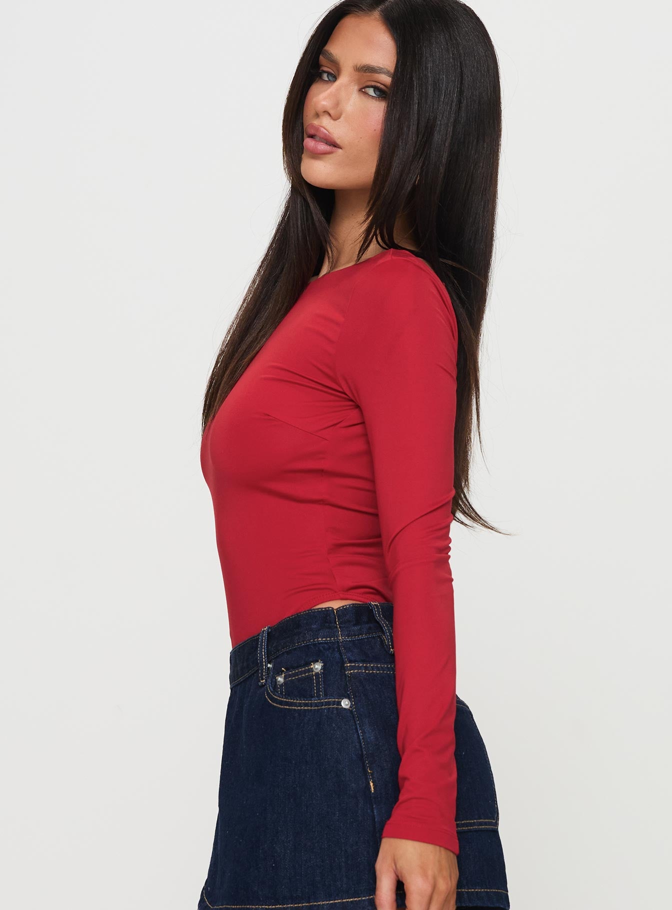 Beresford Long Sleeve Bodysuit Wine、mySite、solidvoid