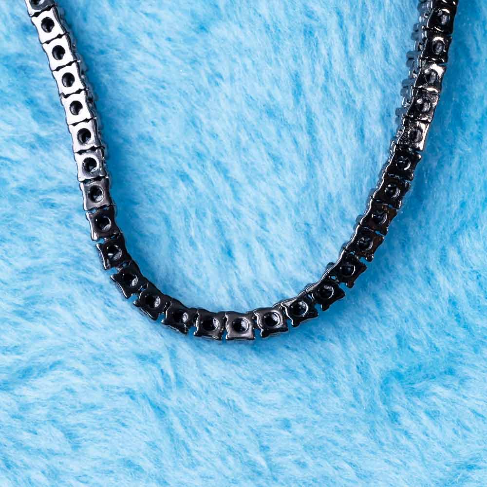 2MM Black Moissanite Tennis Chain 14K Black Gold、mySite、hinf8tx79