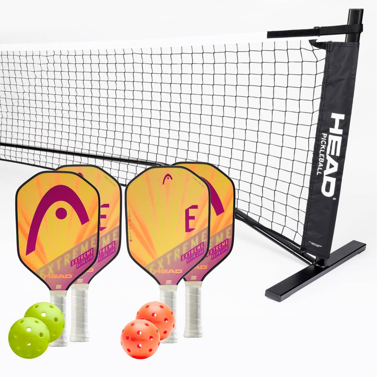 Head Extreme Elite Lite 4 Paddle + Net Pickleball Bundle