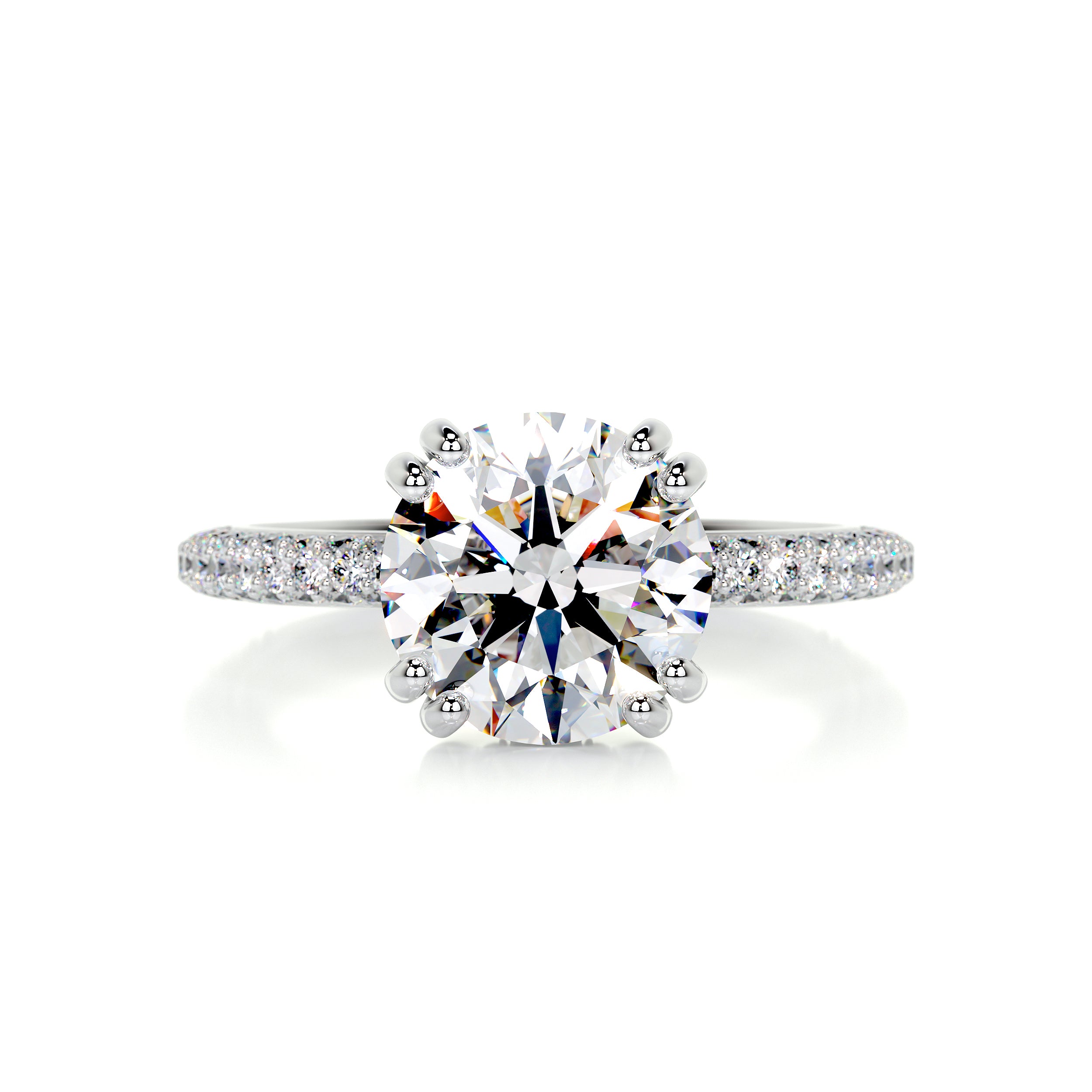 Lorena Moissanite & Diamond Ring -18K White Gold、mySite、hinf8tx79