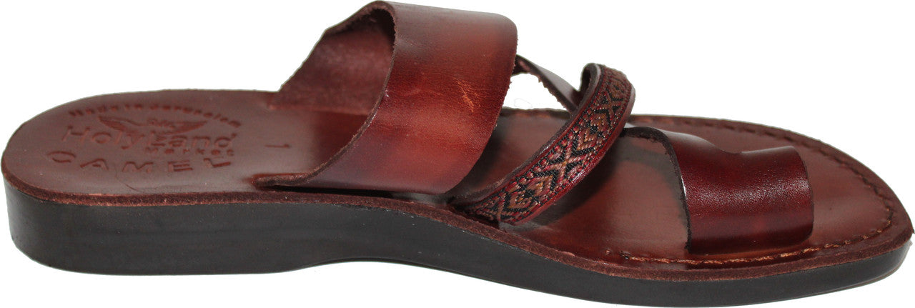  Holy Land Market Men/Women Biblical Jesus Leather/Embroidered Sandals/Slides From Jerusalem (Elijah Style)、mySite、elrpsem3k