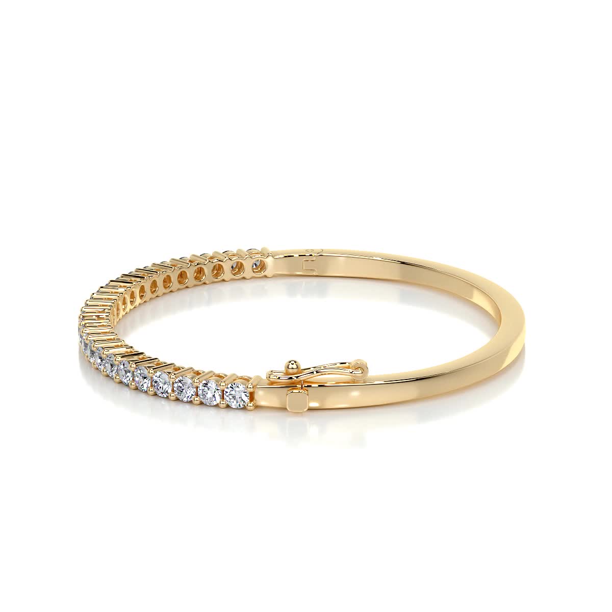 Karla Bangle Lab Grown Diamond Bracelet (2.5 Carat) -18K Yellow Gold、mySite、hinf8tx79