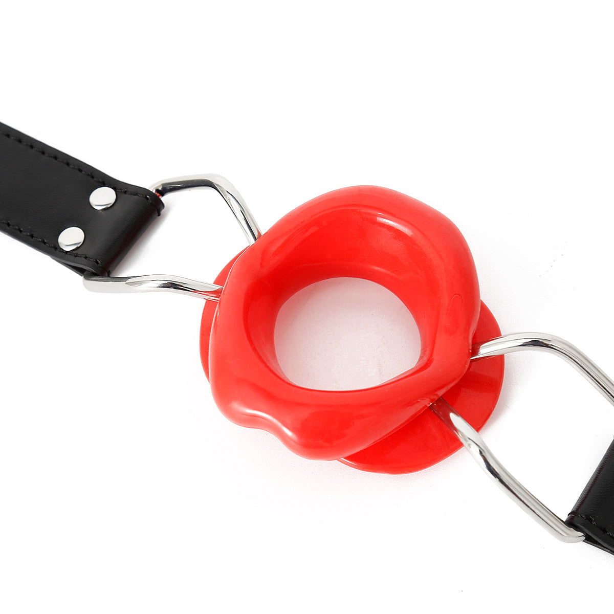 Red Fetish Blow Gag | PU Leather | Open Mouth Gag | Adjustable、mySite、bottomscart