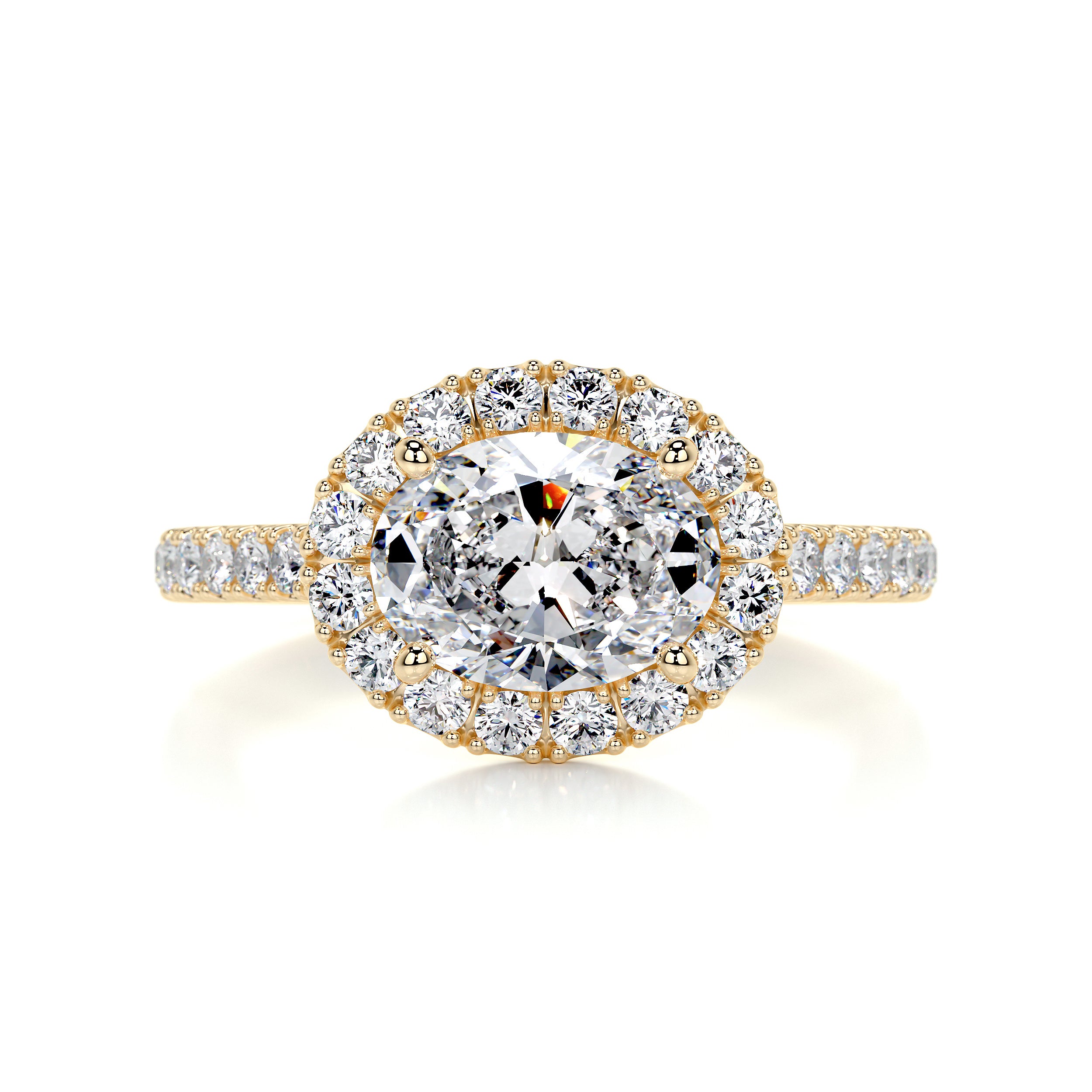 Alessandra Diamond Engagement Ring -18K Yellow Gold、mySite、hinf8tx79