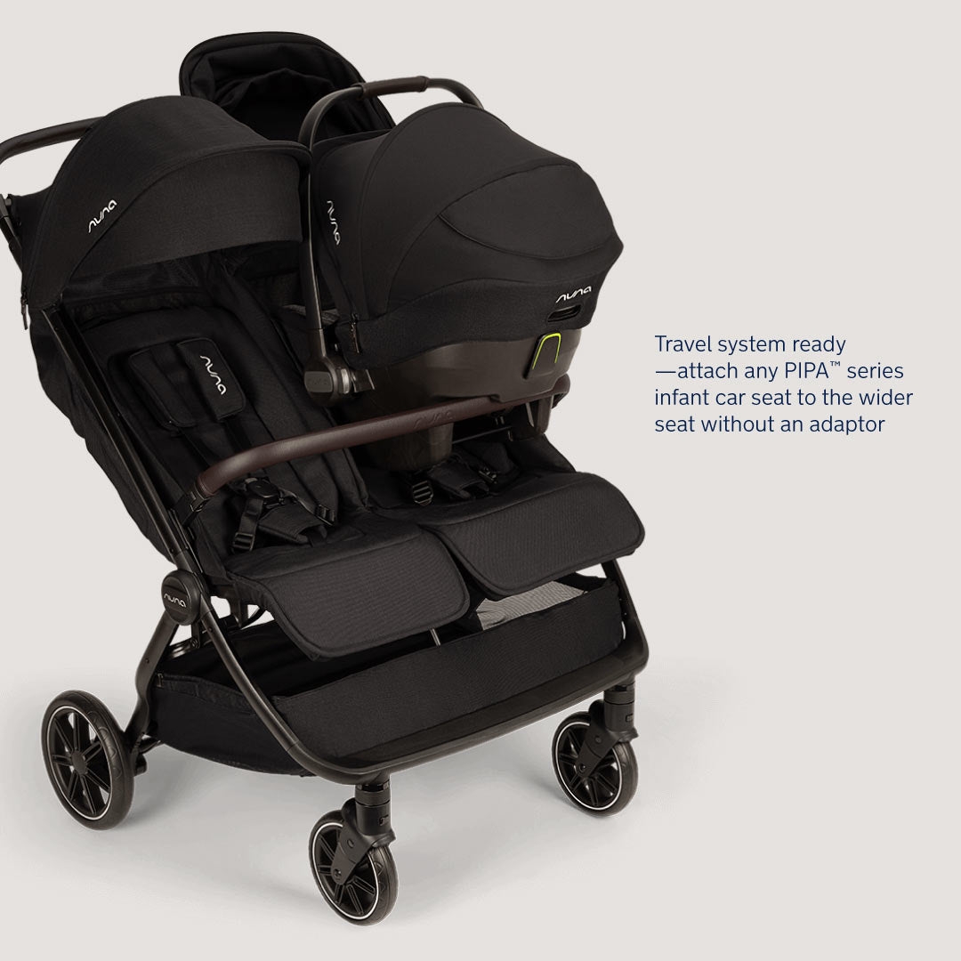  Nuna TRVL DUBL Pushchair - Caviar、mySite、merchandisen