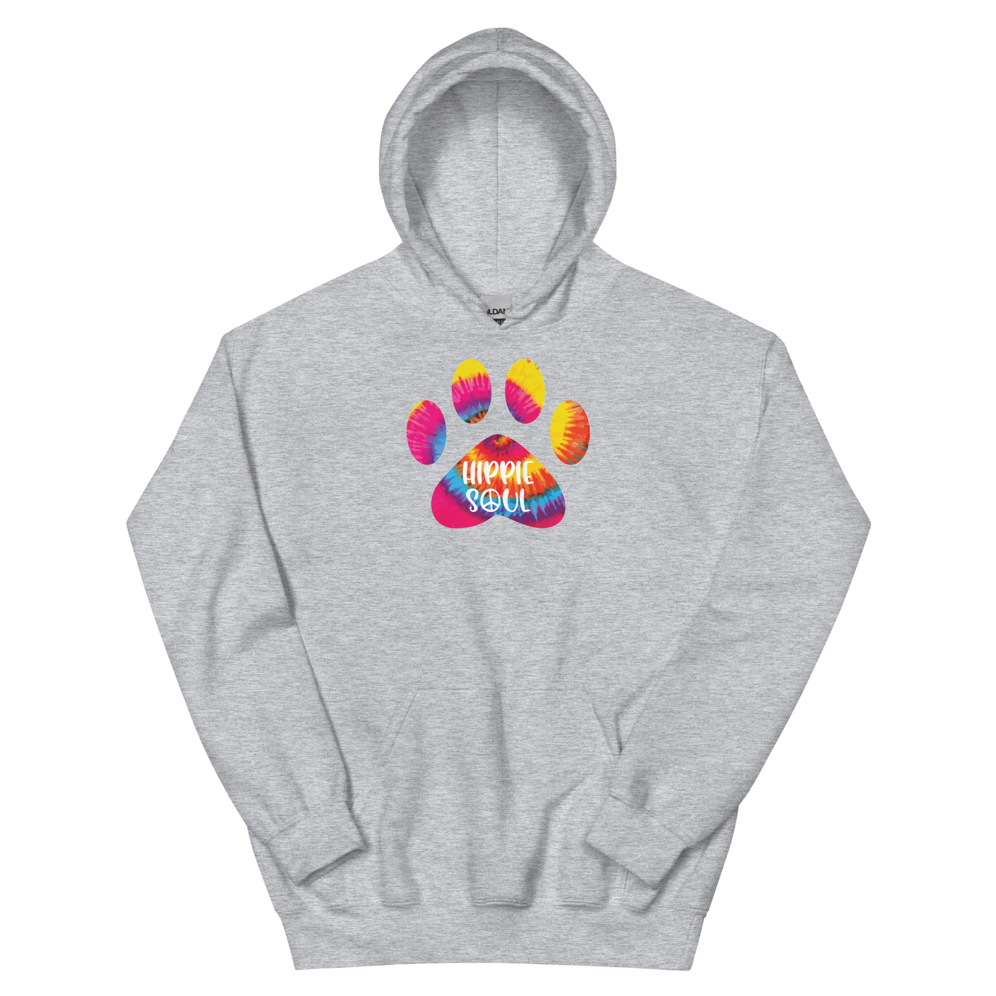 Hippie Soul Paw Print Hoodie、mySite、camillekostekn