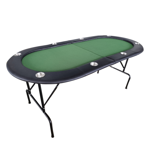 INO Design 73" Foldable Poker Table with Cup Holders #16364 Green、、casual