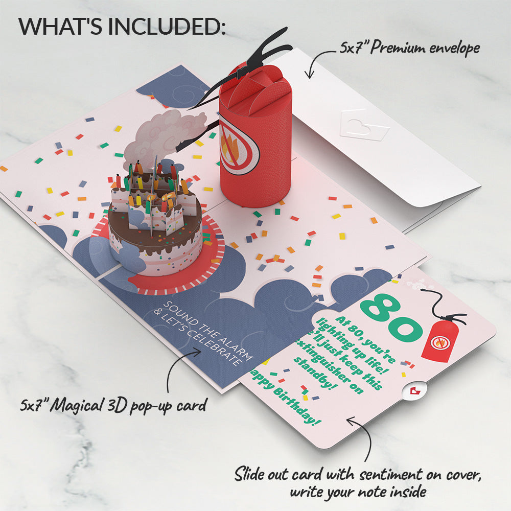 Holy Smokes You're Old 80th Birthday Pop-Up Card and Sentiment Set、mySite、solidvoid