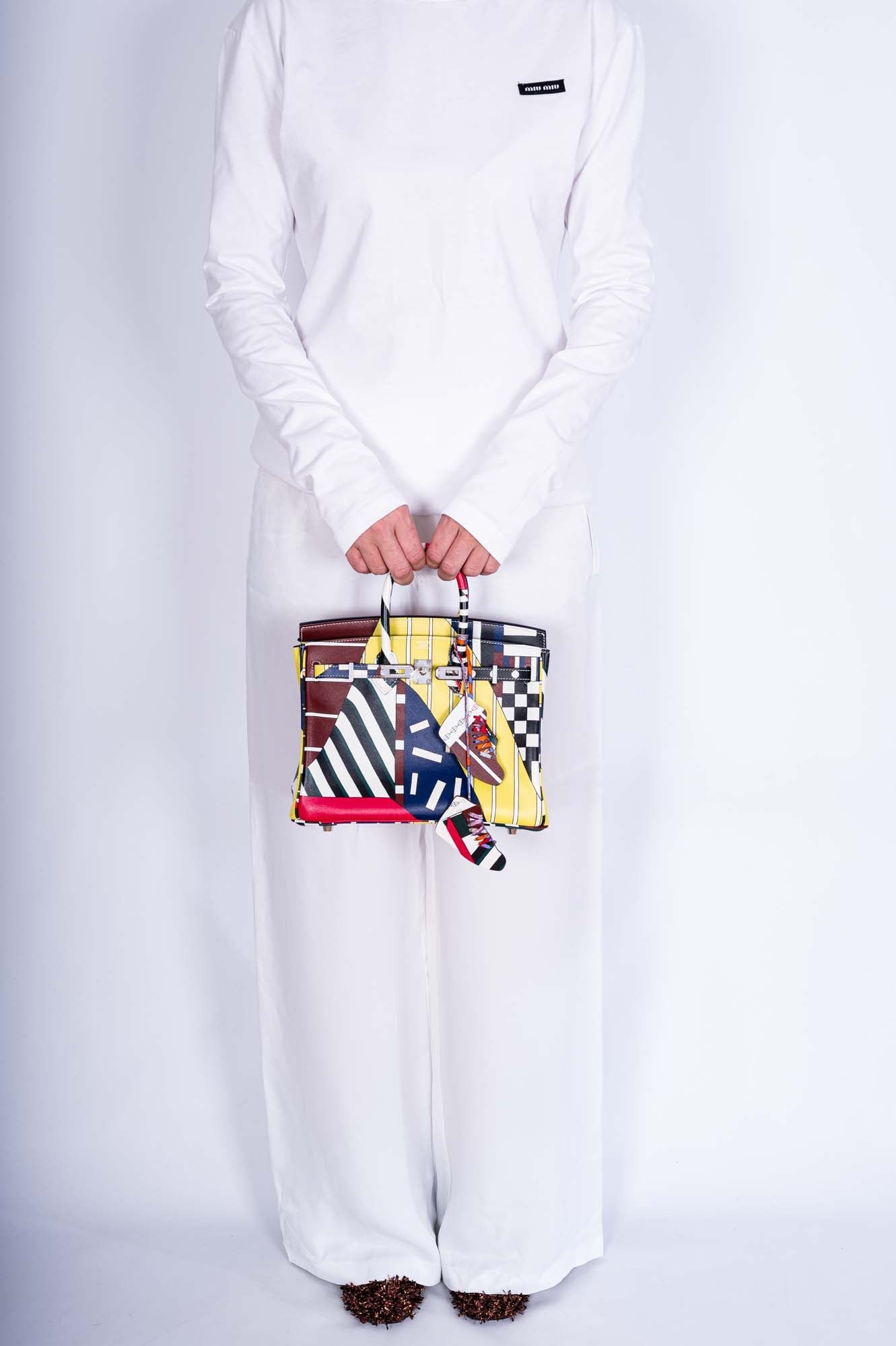 Hermès Birkin 25 One Two Three And Away We Go! - Limited Edition By Nigel Peak Multicolor Swift Palladium Hardware、mySite、garminoutage.com