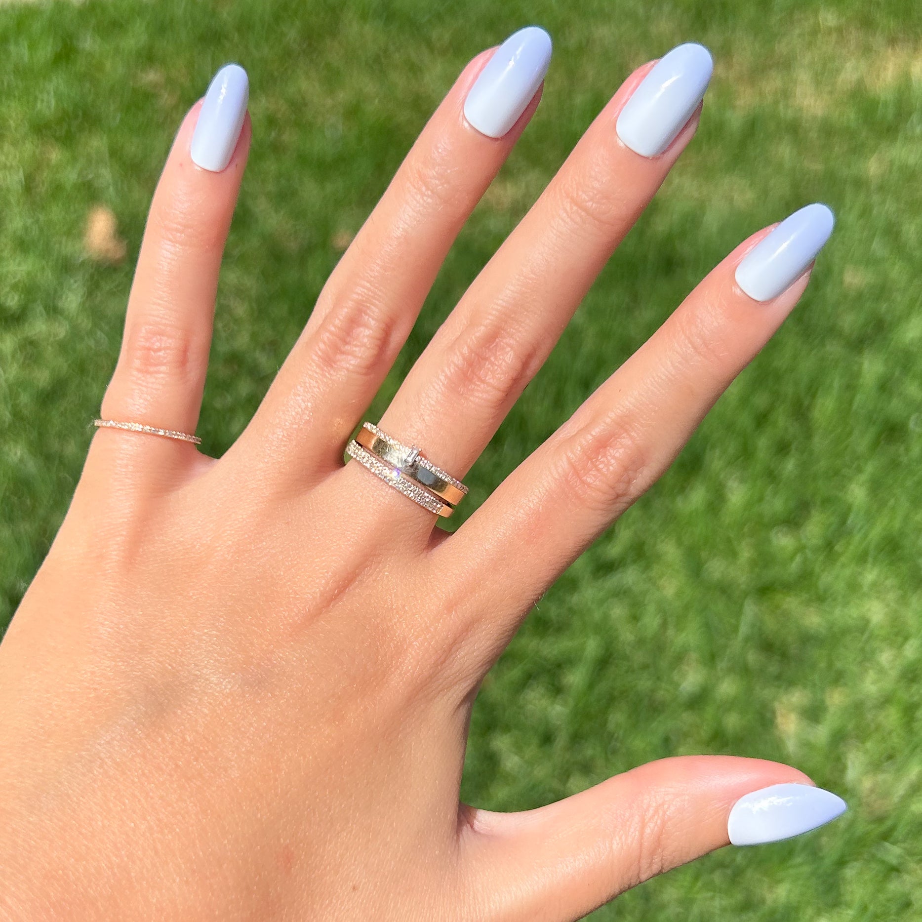 BP Ombre - Press-On | Medium | Almond、mySite、solidvoid