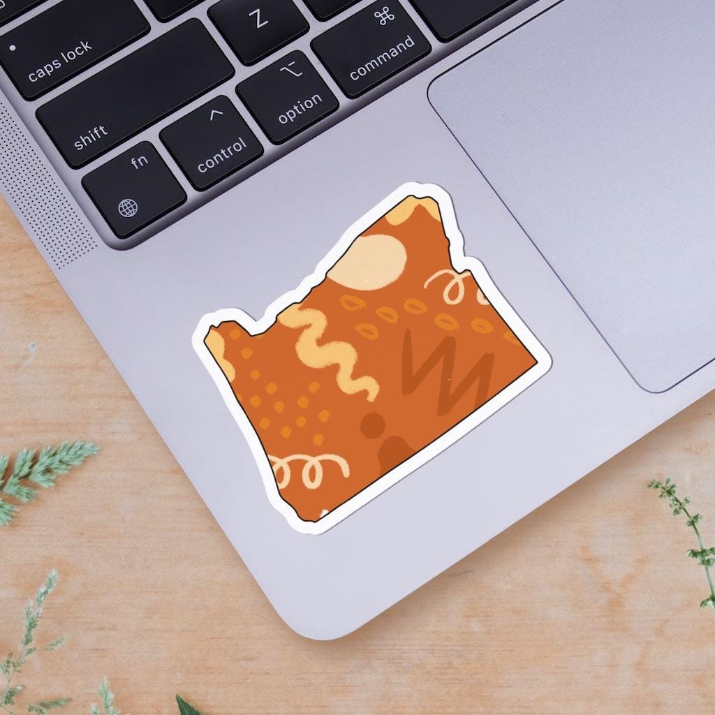  Oregon Orange Abstract Sticker、mySite、elrpsem3k