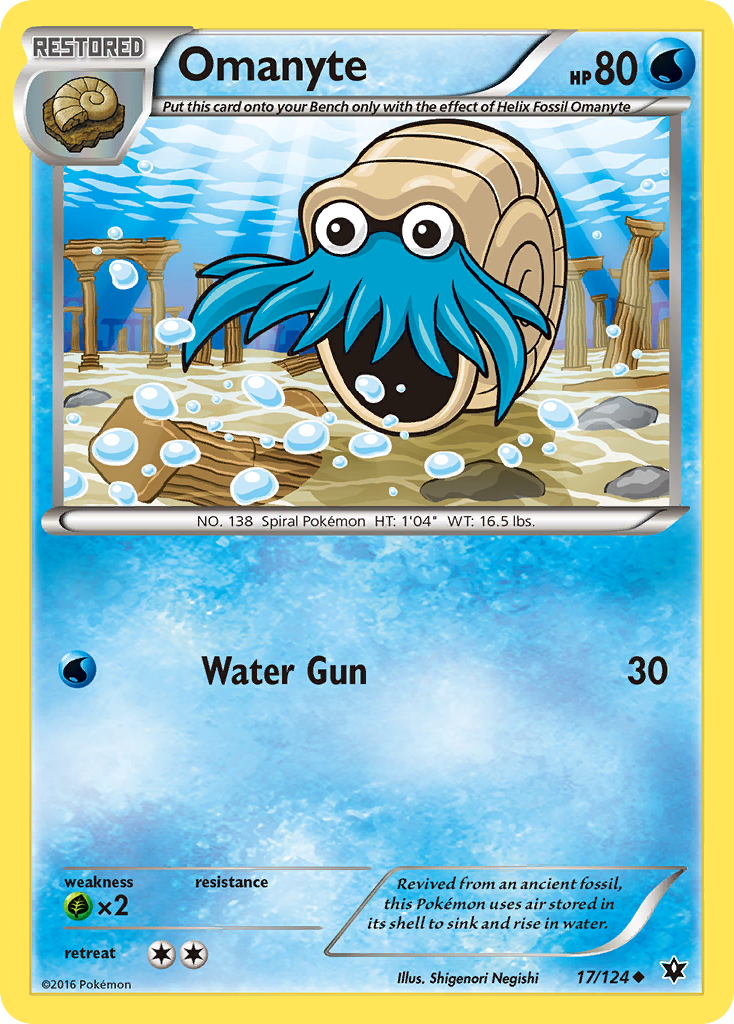 Omanyte (17/124) XY: Fates Collide、mySite、waistdrama