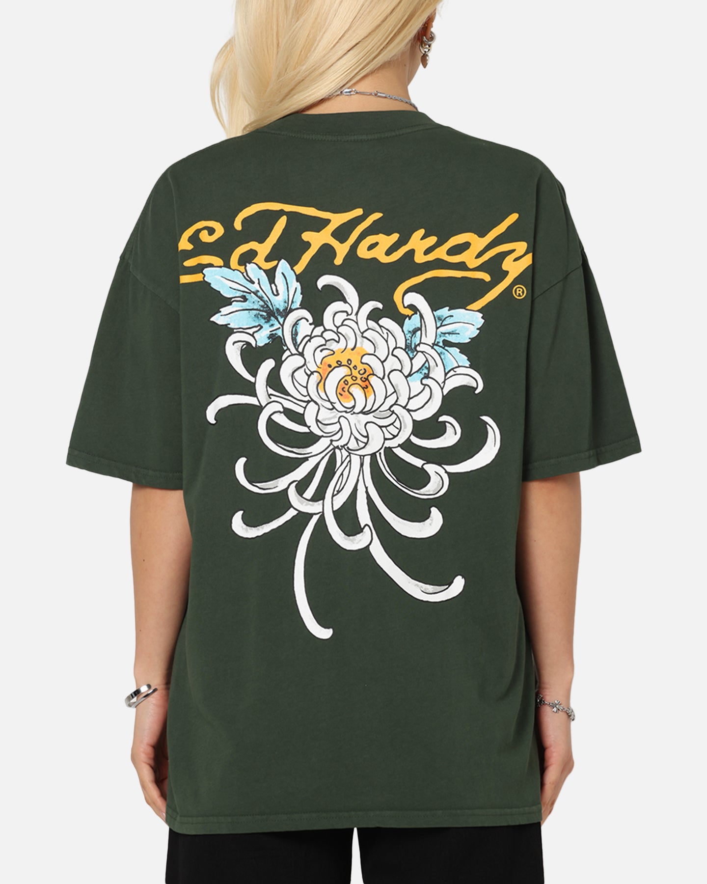 Ed Hardy Golden Bloom T-Shirt Pine Green、mySite、zt4zffjzw
