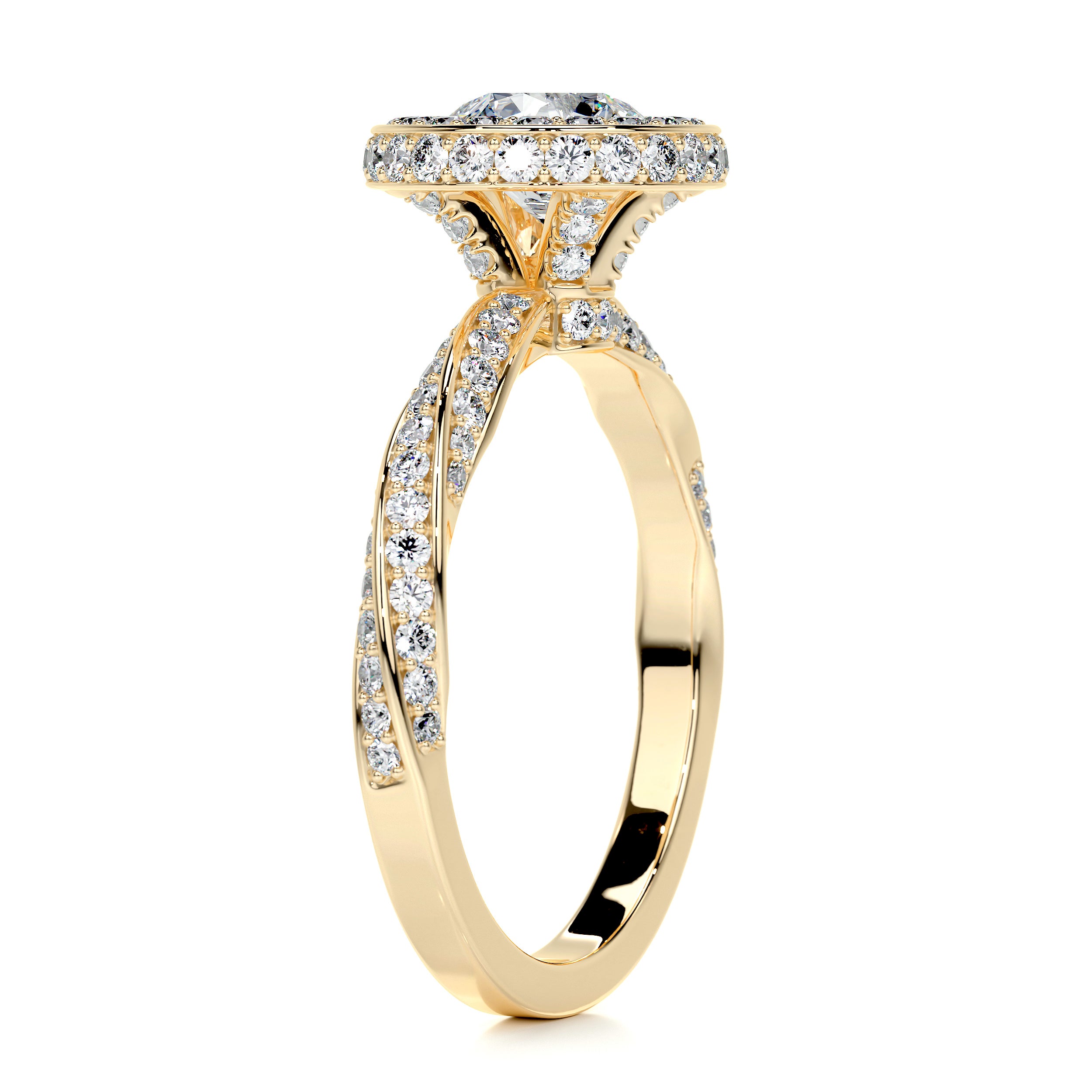 Sarina Diamond Engagement Ring -18K Yellow Gold、mySite、hinf8tx79