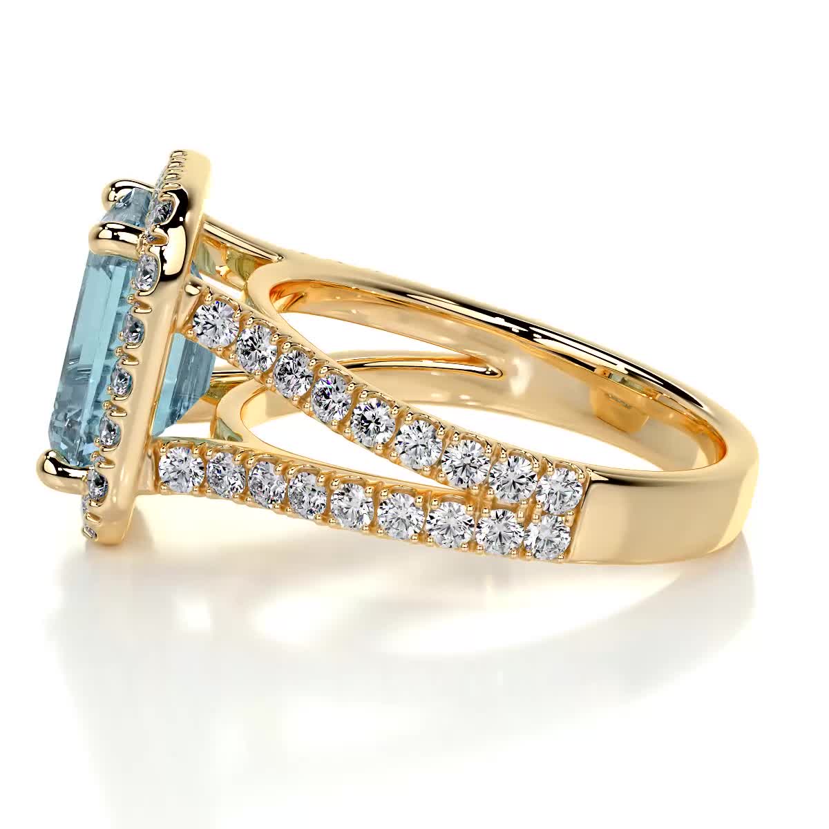Melody Gemstone & Diamonds Ring (5 Carat) - 18K Yellow Gold、mySite、hinf8tx79