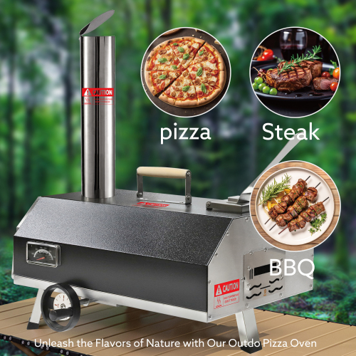Semi-Automatic Black 12 Outdoor Pizza Oven Portable Wood Fired Pizza Oven Outdoor Cooking Pizza Maker Portable Pizza Oven for Authentic Stone Baked Pizzas、、eastwooduniform