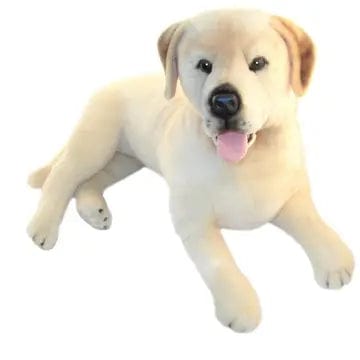Large Plush Yellow Labrador Retreiver Lifelike w or w/o Satin Pocket Eco Friendly、mySite、g9winljtr