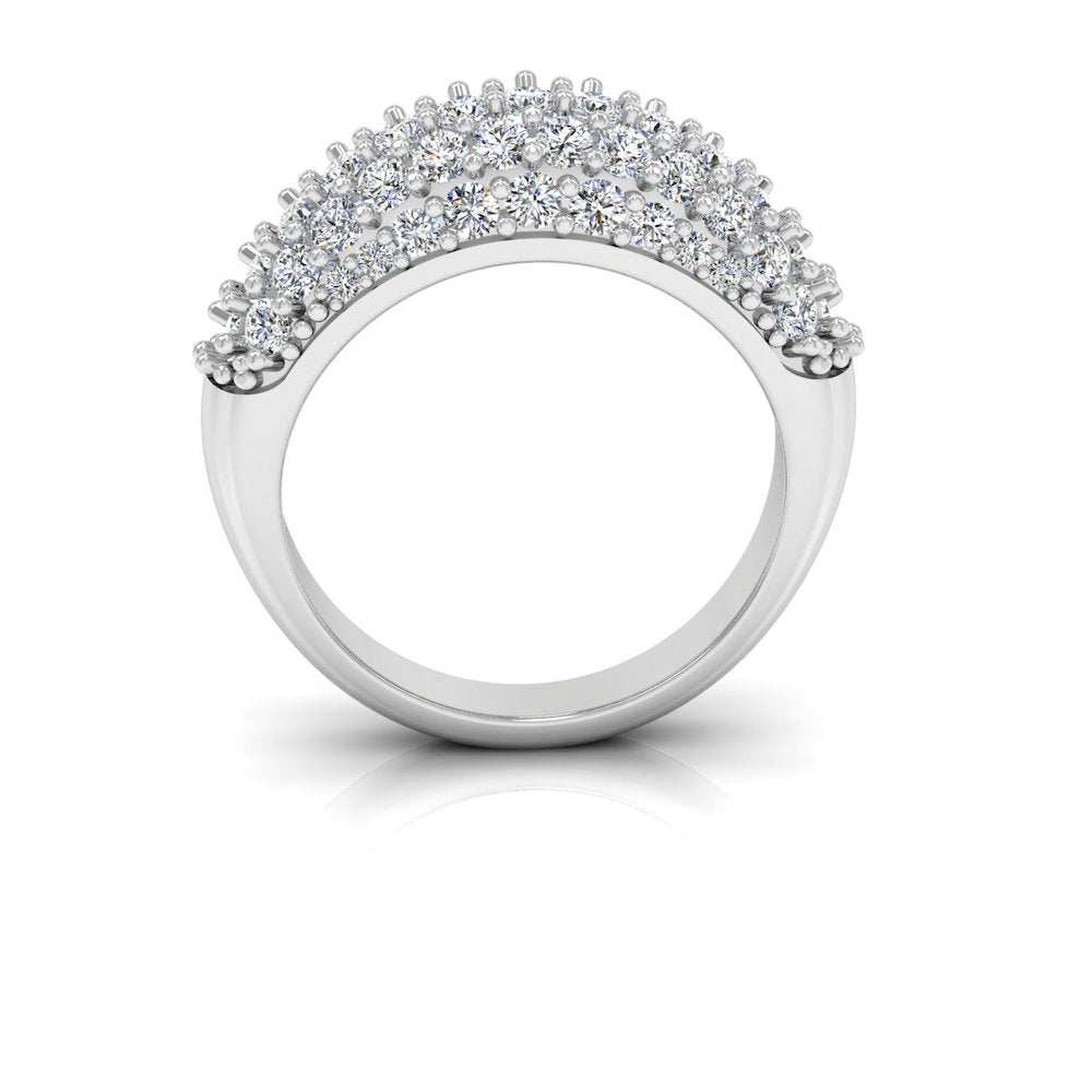 3-Row Pave Moissanite Engagement Ring、mySite、hinf8tx79