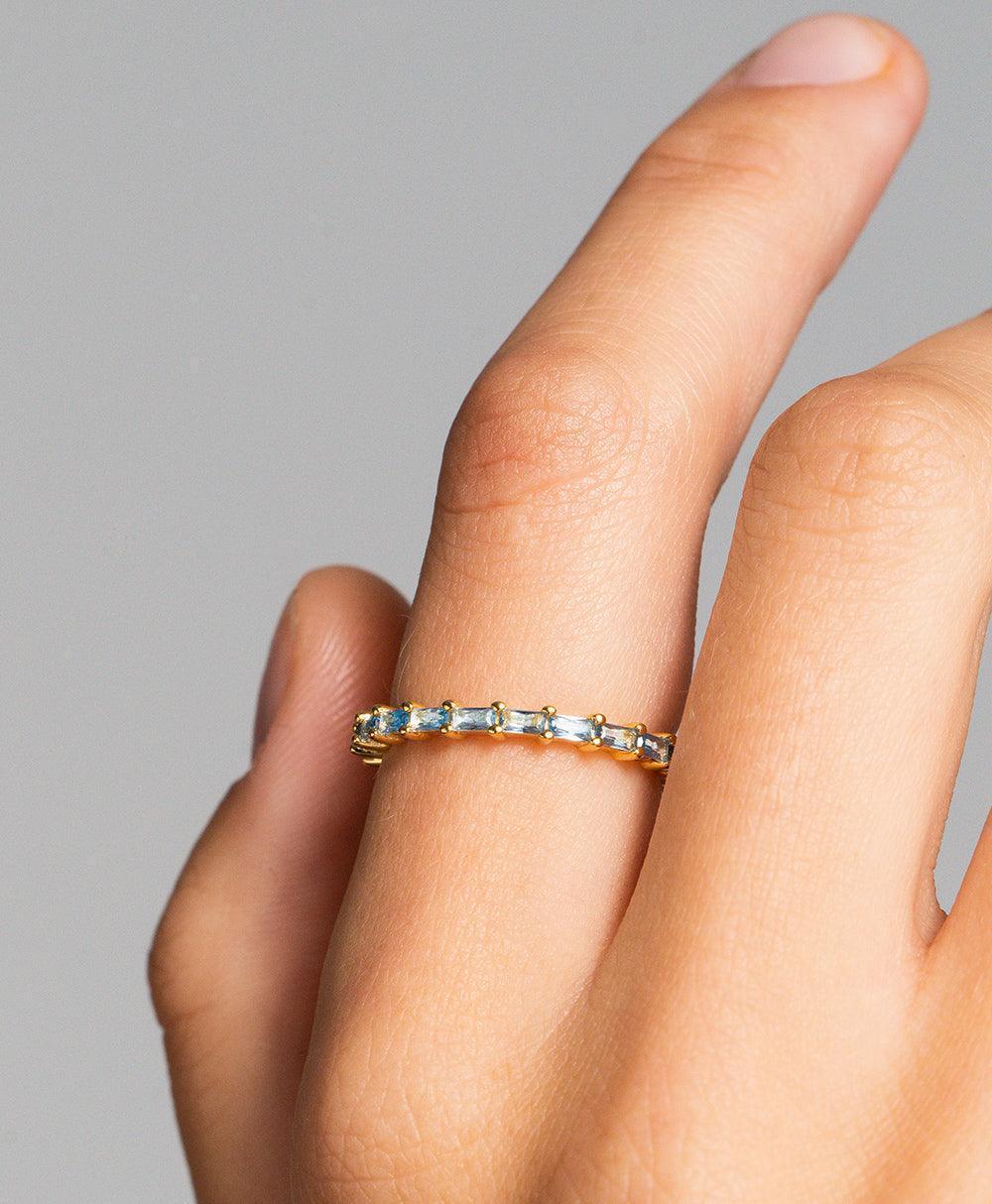 Lilja Ring Blue 18ct Gold Plated、mySite、botmansion