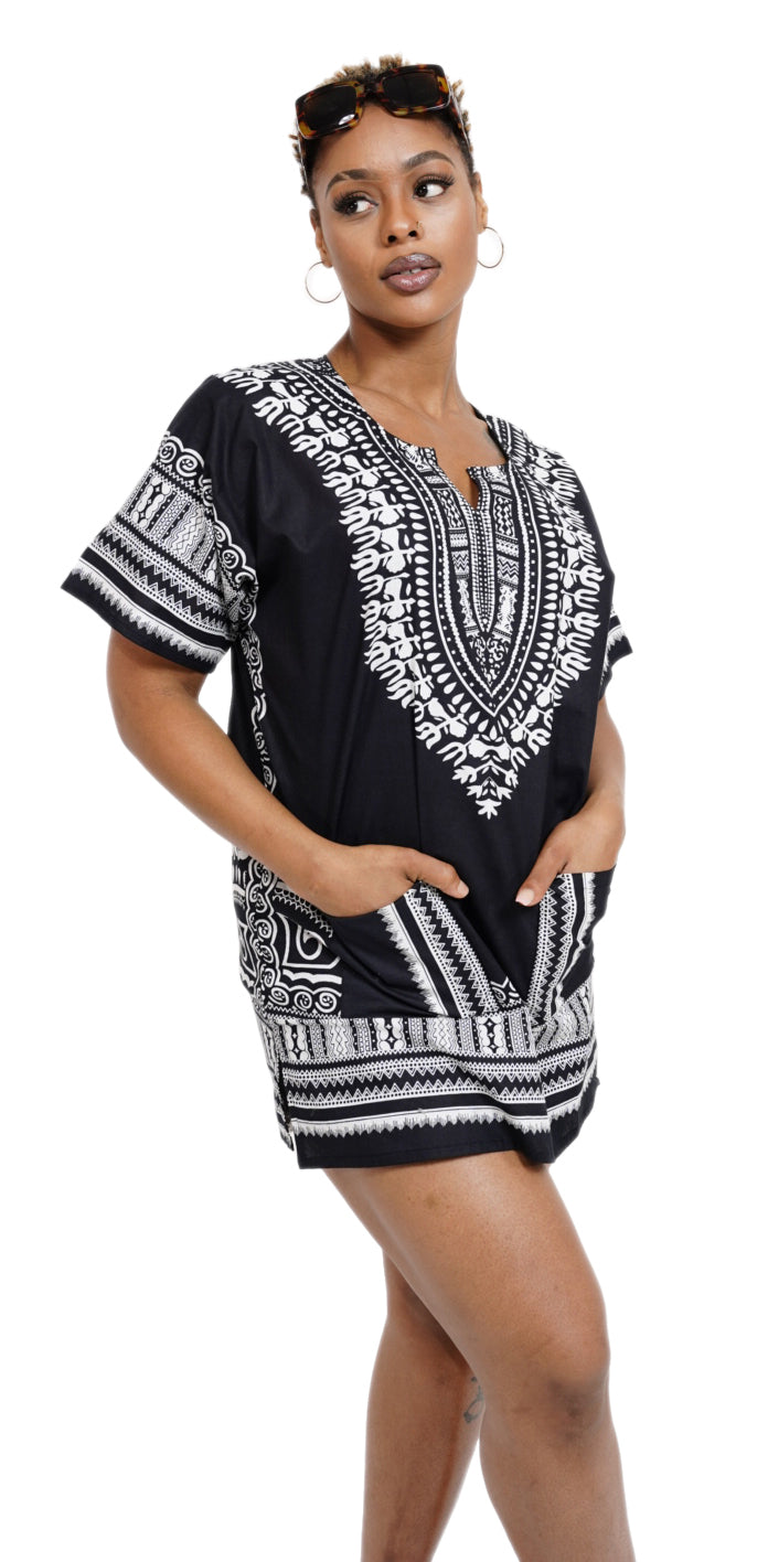 Dupsie's African Print Unisex Dashiki Shirt Suitable for Festivals, Concerts, Cruises, Outdoor Events DP3578、mySite、solidvoid