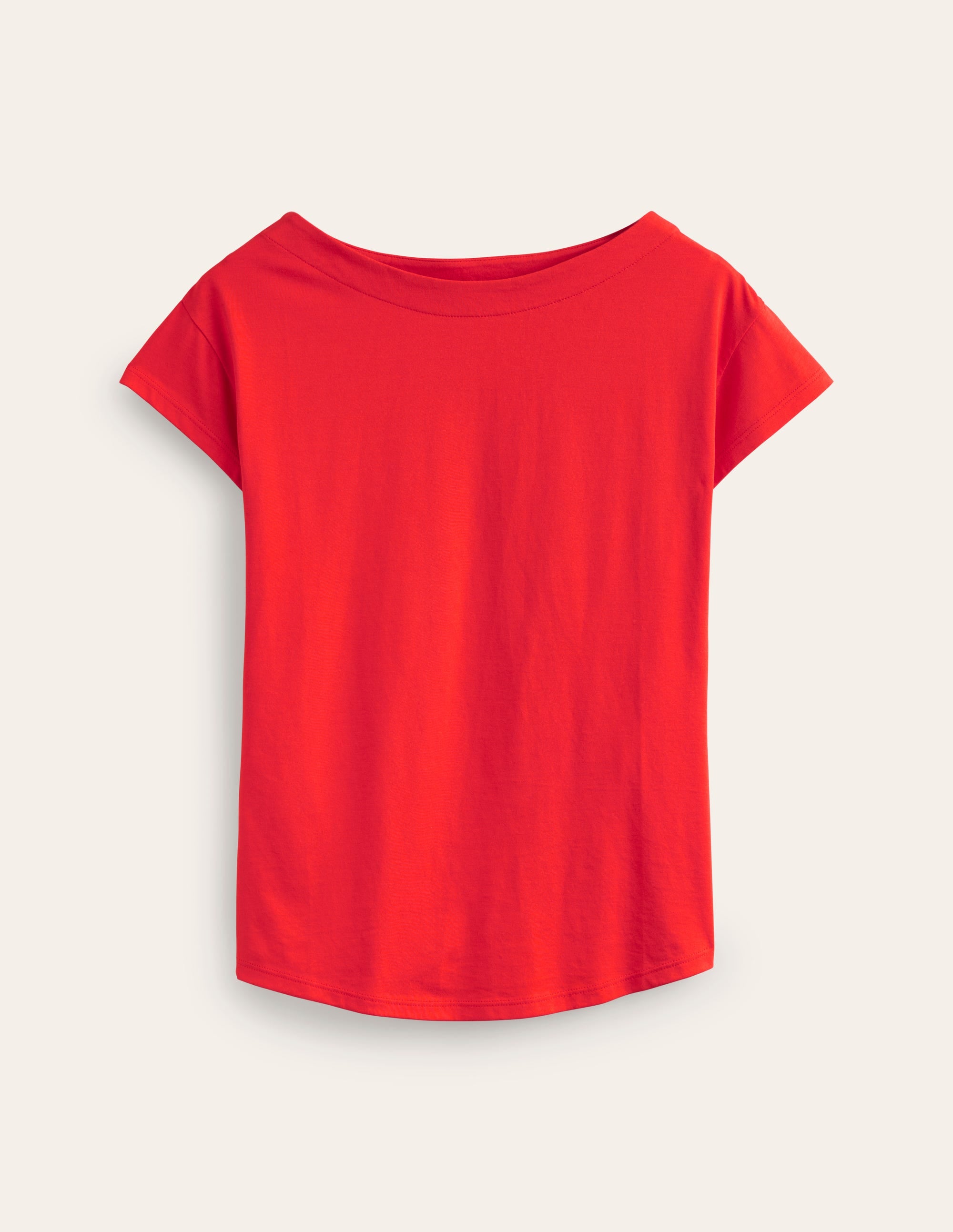  Supersoft Boat Neck T-Shirt-Poppy Red、mySite、ashleygrahame