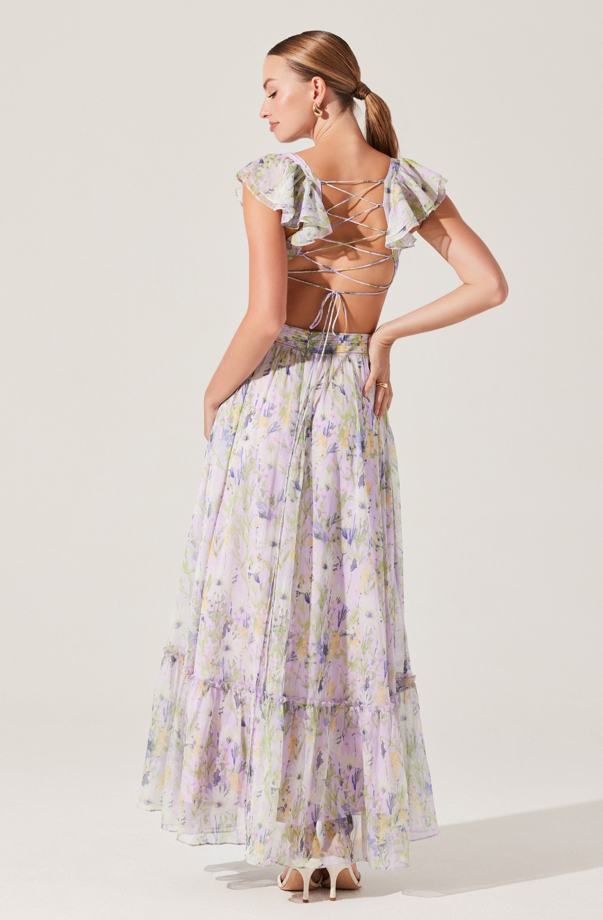 Primrose Floral Strappy Back Maxi Dress、mySite、solidvoid
