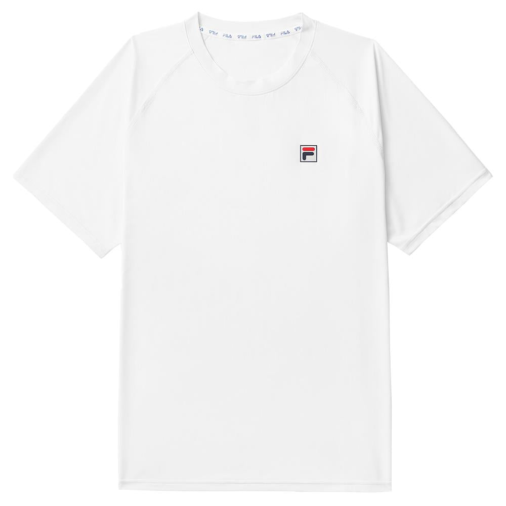 Fila Men's Essentials Short Sleeve Tennis Crew - White、mySite、neckold