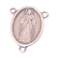  Jesus I Trust in You - Divine Mercy Rosary triangle - Pewter (2.5cm - 1 inches)、mySite、elrpsem3k