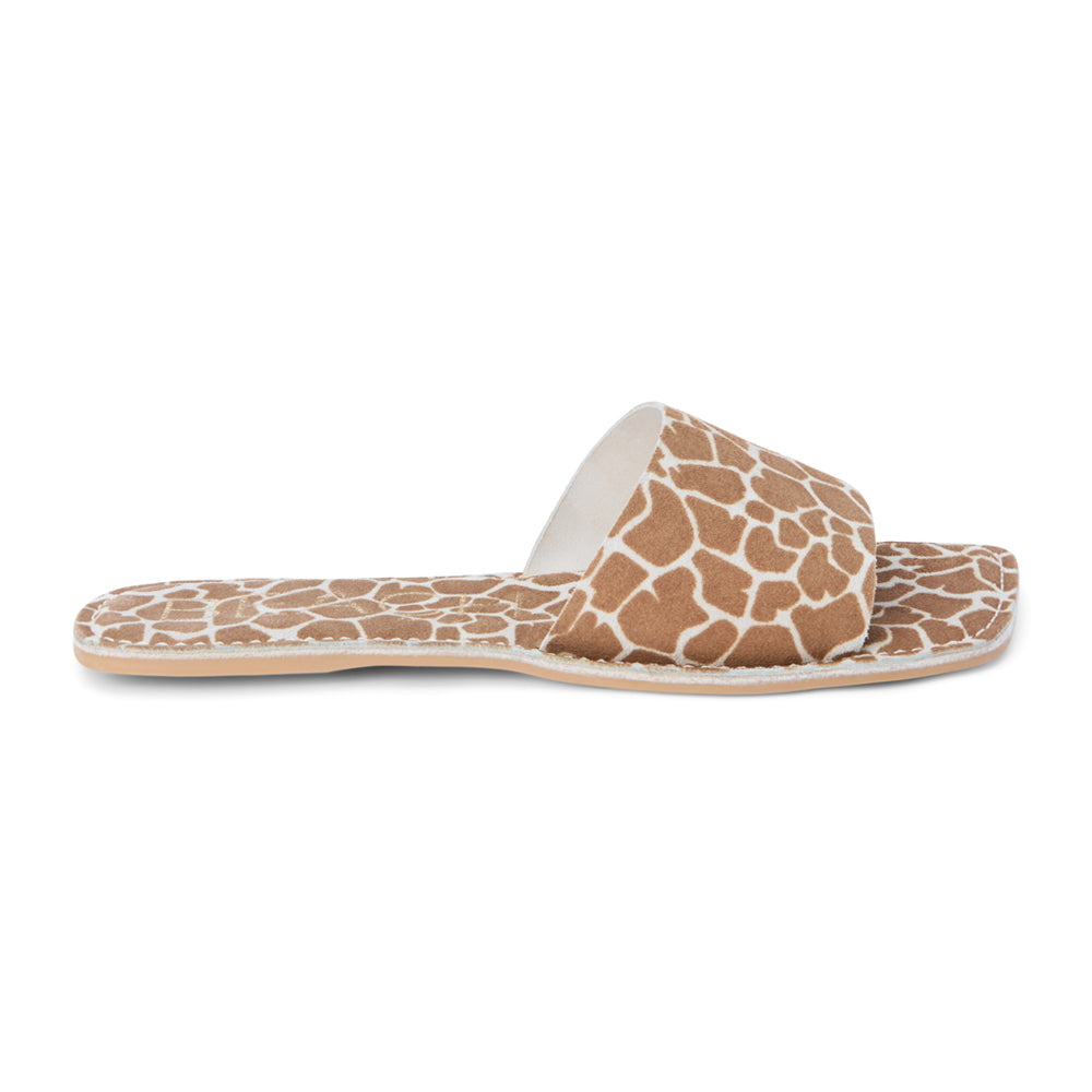 Bali Giraffe Print Slide Flats Sandals、mySite、gtrtttuynbv