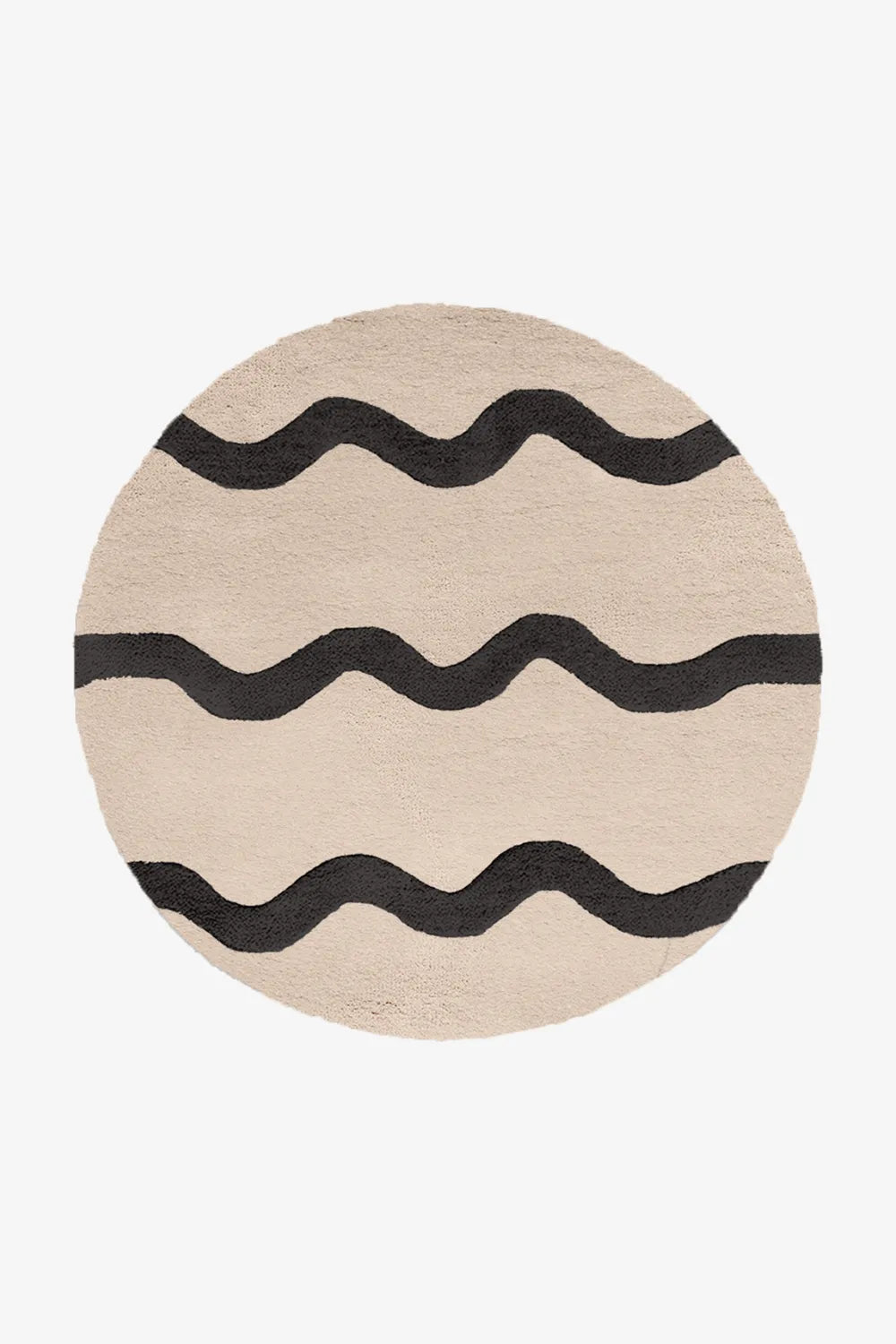 Customizable Wavy Stripe Round Tufted Rug、mySite、gigharbornorthrealestate