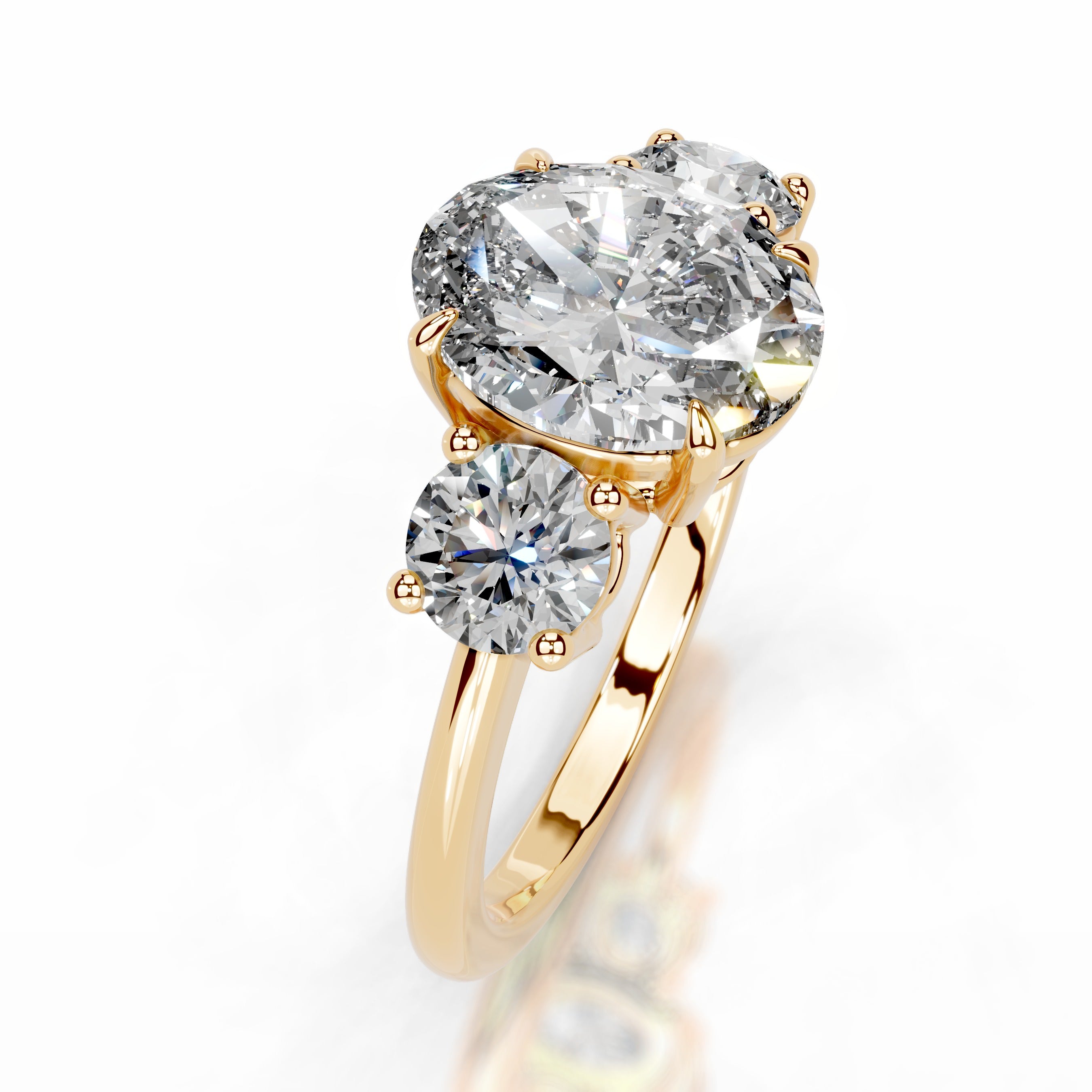 Emanuela Lab Grown Diamond Ring - 18K Yellow Gold、mySite、hinf8tx79