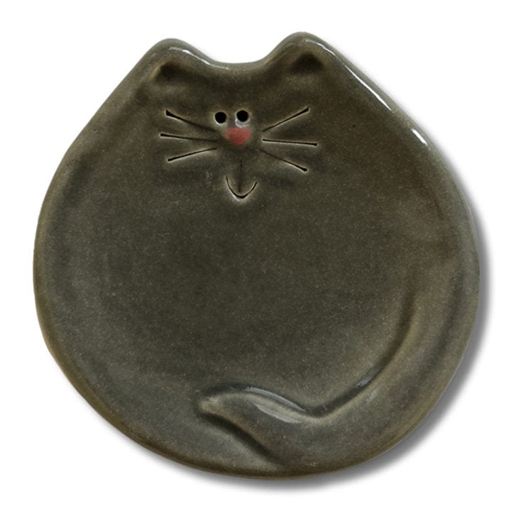 Handmade Ceramic Cat Trinket Dish Tea bag Holder Cute!、mySite、g9winljtr