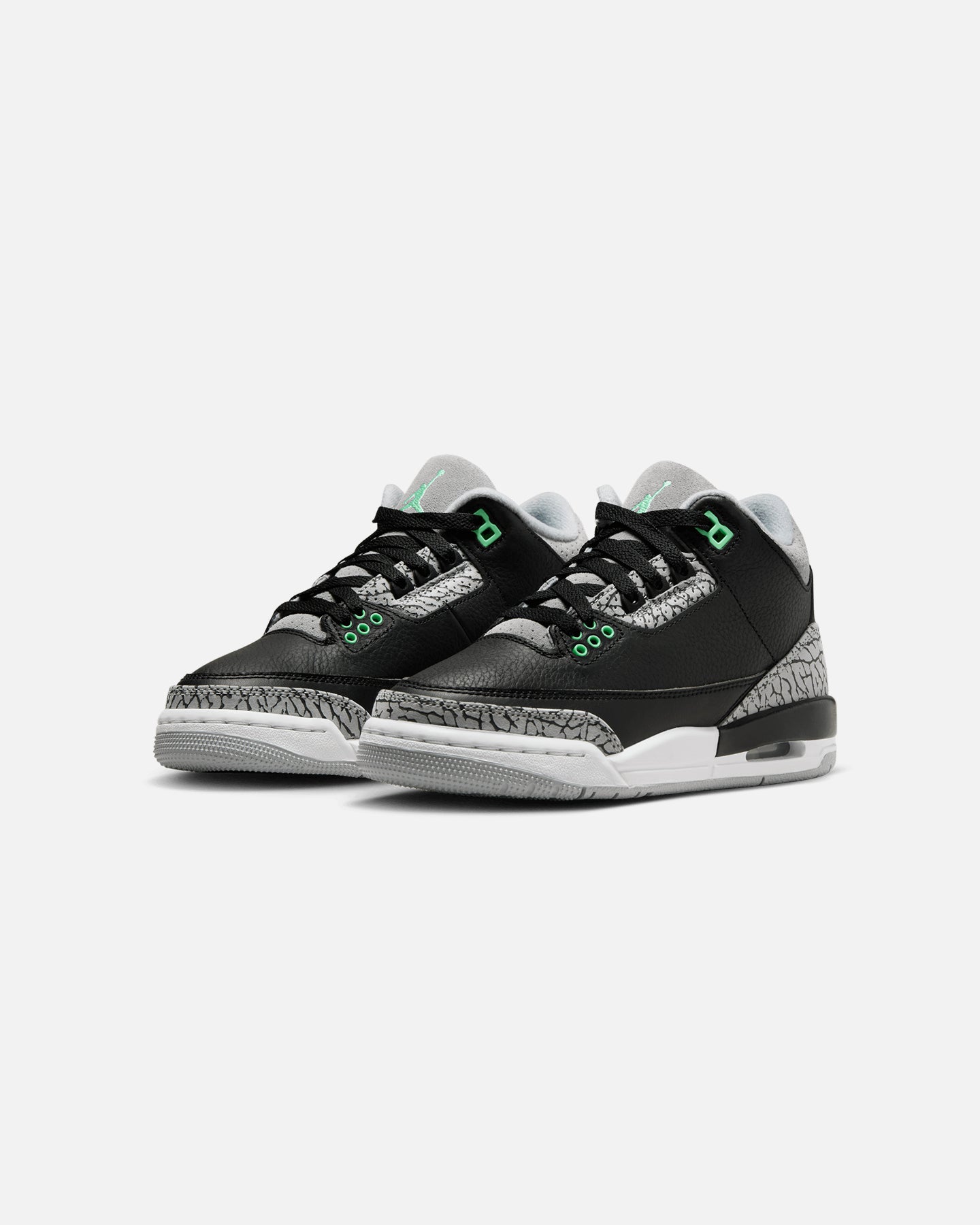 Jordan Kids' Air Jordan 3 Retro (GS) Black/Green Glow、mySite、zt4zffjzw