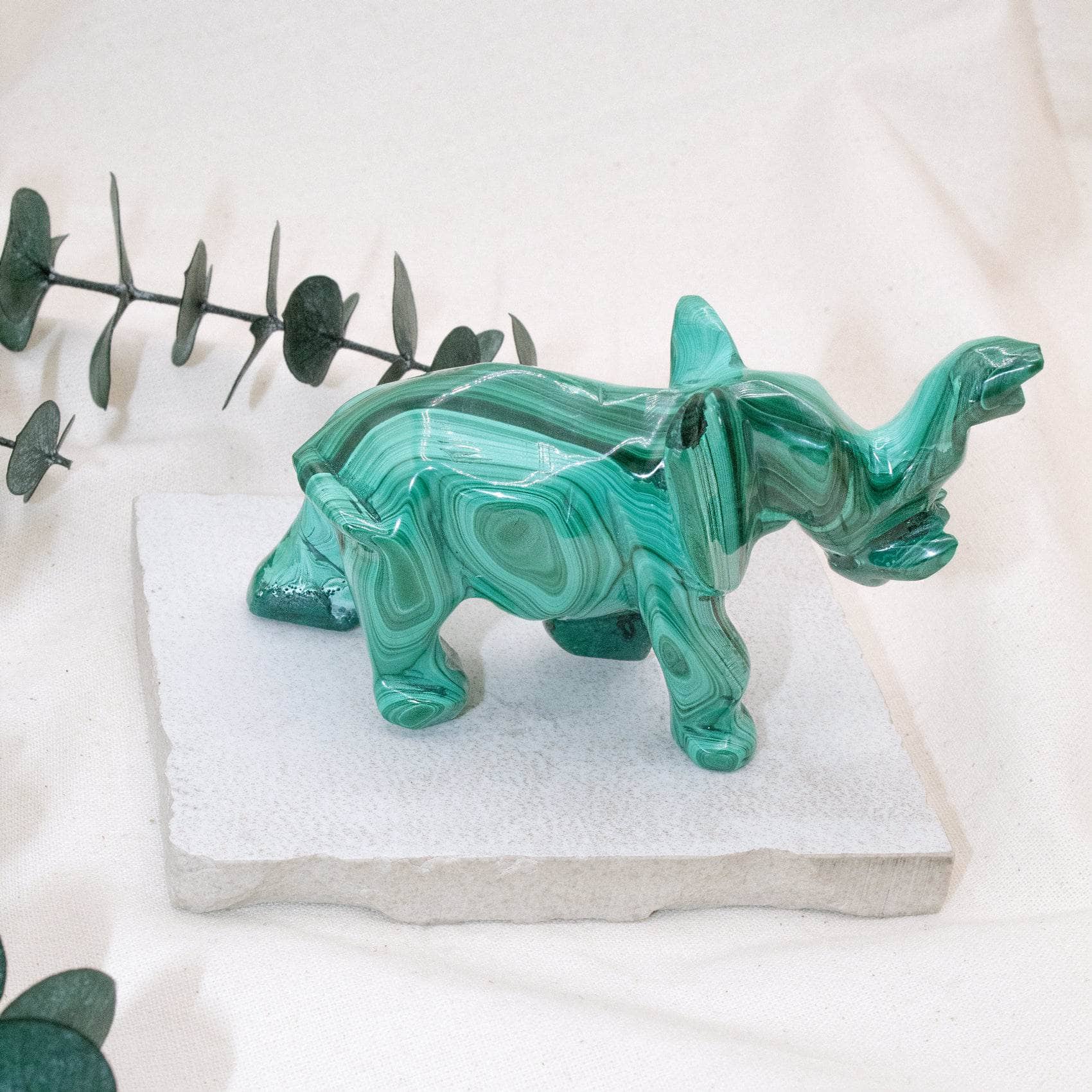 Genuine Malachite Elephants - Hand Carved - 1 of a Kind、mySite、hinf8tx79