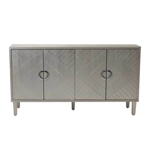 70.07"Large Size 4 Door Cabinet, Suitable For Living Room, Kitchen, Bedroom, Corridor (Champagne)、、xpatfood