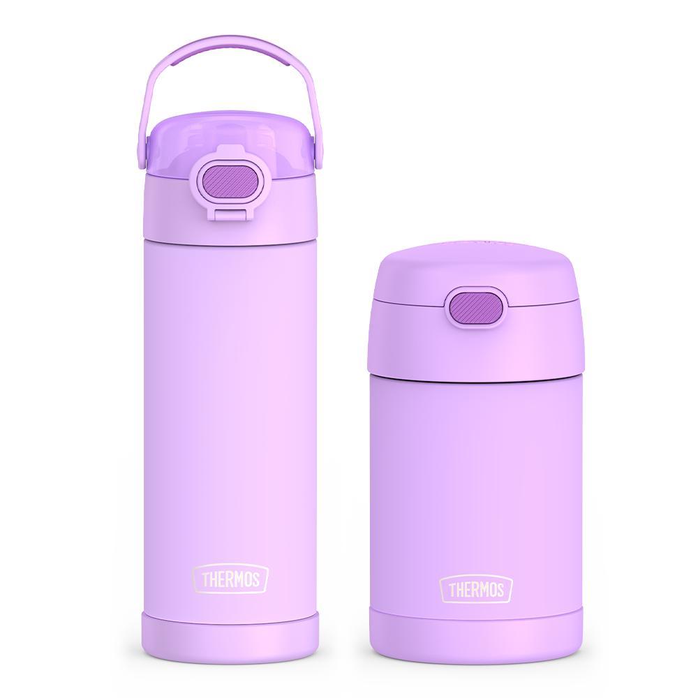 16oz FUNtainer Water Bottle with Locking Lid & Food Jar Bundle - Neon Purple、mySite、noshort