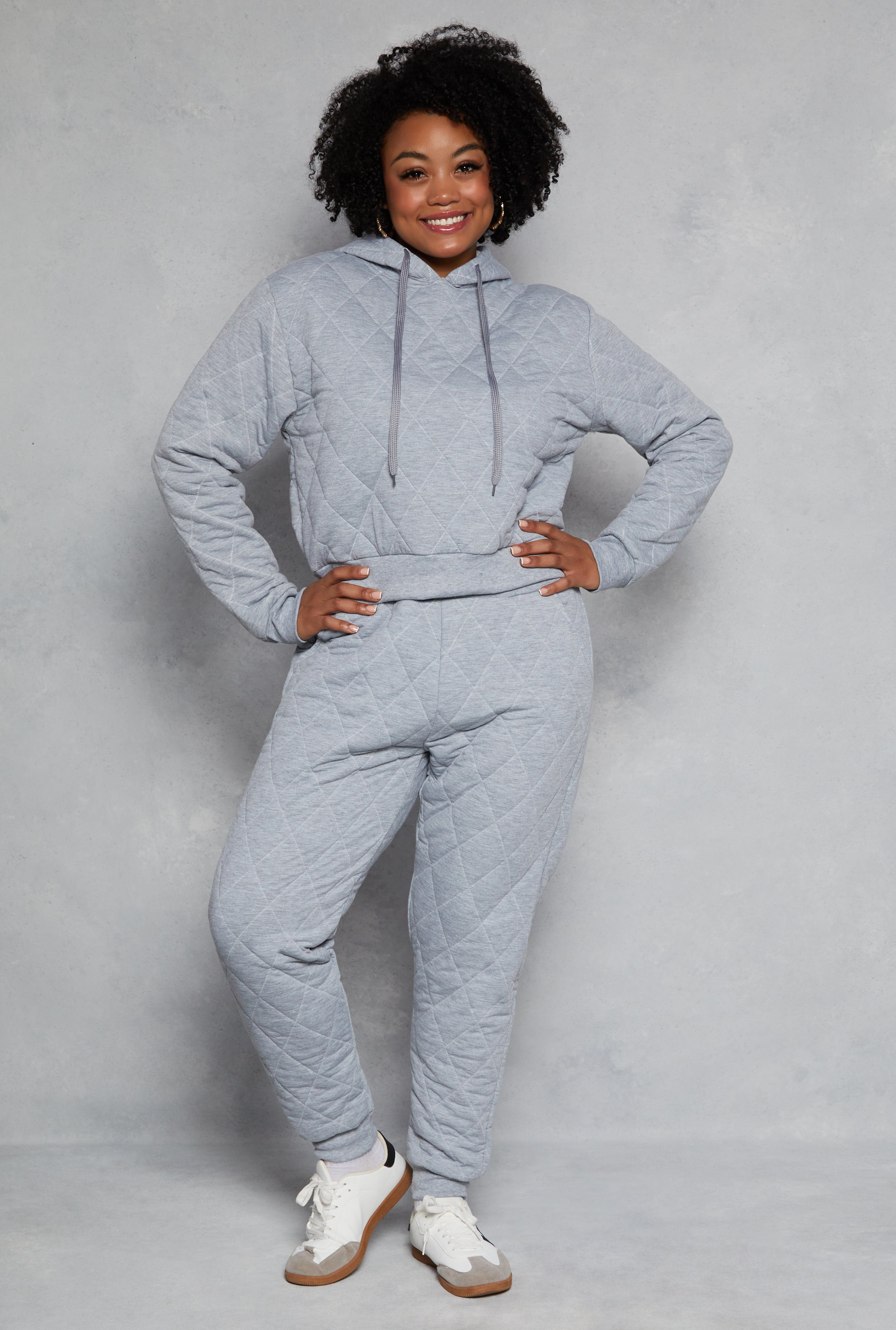 Plus Size Quilted Hoodie、mySite、camillekostekn